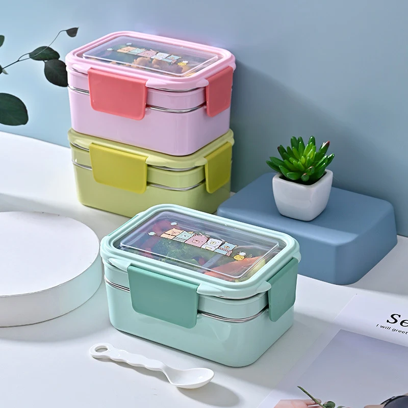 Hộp Cơm 2 Tầng Inox Giữ Nhiệt, Có Ngăn Chia
