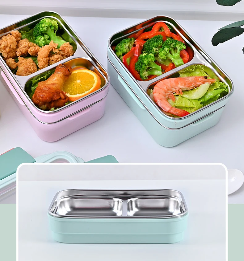 Hộp Cơm 2 Tầng Inox Giữ Nhiệt, Có Ngăn Chia