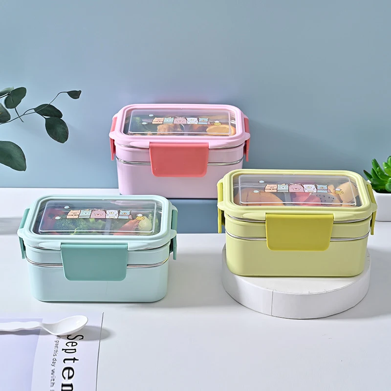 Hộp Cơm 2 Tầng Inox Giữ Nhiệt, Có Ngăn Chia