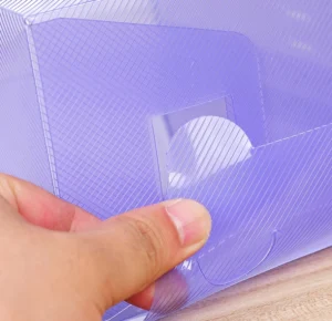 Hộp Đựng Giày Nhựa Trong Viền Màu 30 x 18 x 10 cm, Xếp Chồng Được