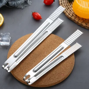 Kẹp Gắp Đá, Gắp Thức Ăn Inox Dài 30,5 cm Đầu Răng Cưa