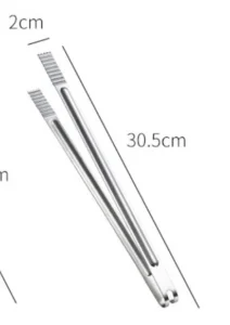 Kẹp Gắp Đá, Gắp Thức Ăn Inox Dài 30,5 cm Đầu Răng Cưa