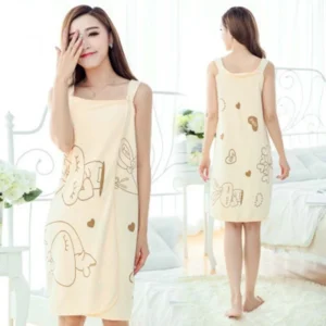 Khăn Tắm Kiêm Áo Choàng 2 Dây 80 x 135 cm, Giao Màu Ngẫu Nhiên