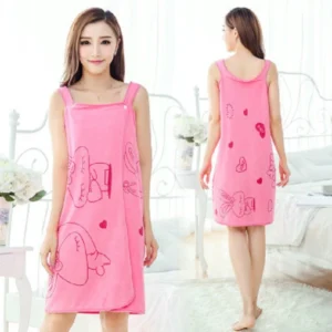 Khăn Tắm Kiêm Áo Choàng 2 Dây 80 x 135 cm, Giao Màu Ngẫu Nhiên