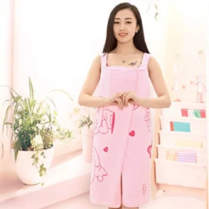 Khăn Tắm Kiêm Áo Choàng 2 Dây 80 x 135 cm, Giao Màu Ngẫu Nhiên