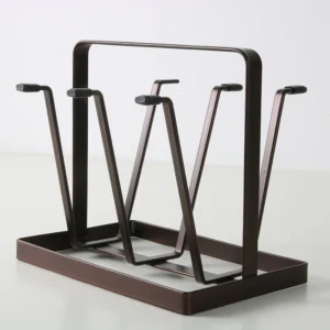 Giá Úp 6 Ly Có Khay Hứng Nước, 20 x 16,5 x 13 cm, Giao Màu Ngẫu Nhiên