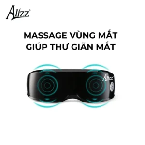 Kính Massage Mắt ALIZZ AL-13577 Pin Sạc USB, Rung Kèm Hạt Nam Châm