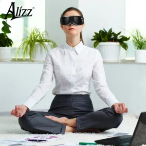 Kính Massage Mắt ALIZZ AL-13577 Pin Sạc USB, Rung Kèm Hạt Nam Châm