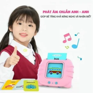 Máy Đọc Thẻ Flashcard Tiếng Anh Cho Bé Từ 18 Tháng, Kèm 112 Thẻ Từ Vựng 2 Mặt