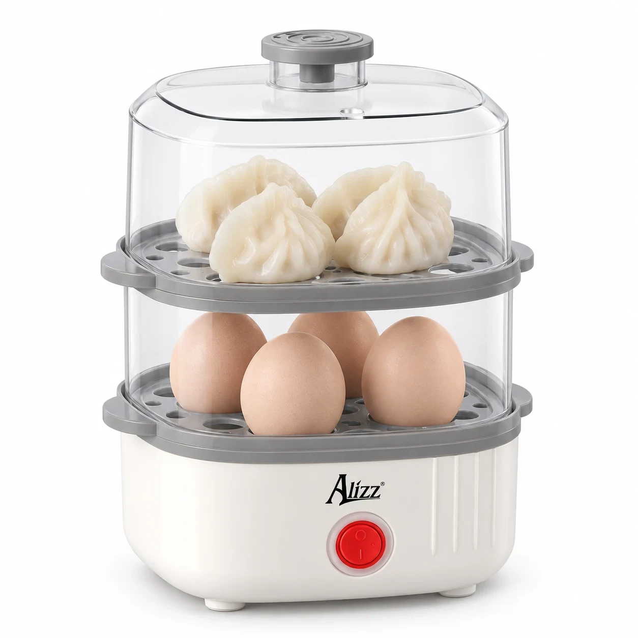 Máy Hấp Thực Phẩm 2 Tầng ALIZZ AL-14550 150W, Khay Inox SUS304