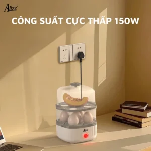 Máy Hấp Thực Phẩm 2 Tầng ALIZZ AL-14550 150W, Khay Inox SUS304