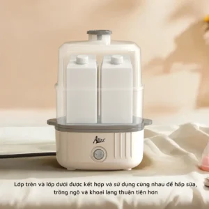 Máy Hấp Thực Phẩm 2 Tầng ALIZZ AL-14550 150W, Khay Inox SUS304