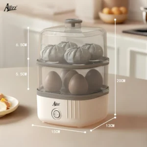 Máy Hấp Thực Phẩm 2 Tầng ALIZZ AL-14550 150W, Khay Inox SUS304
