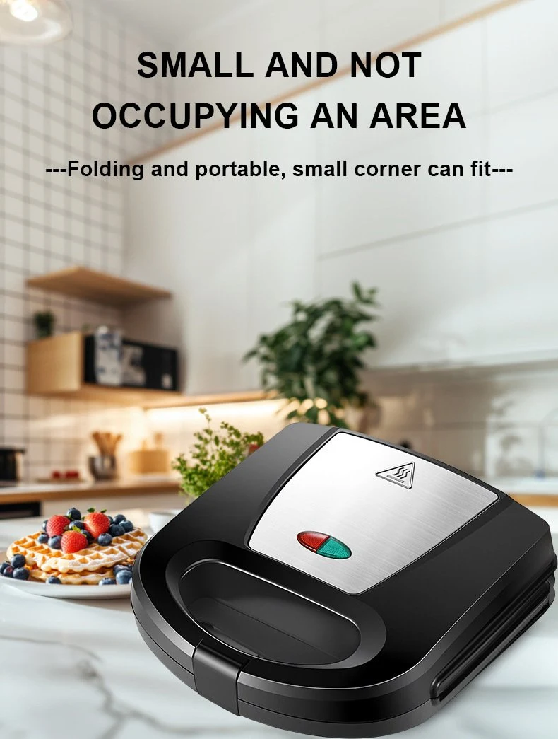 Máy Làm Bánh Waffle Mini Chống Dính 800W - Kẹp Nướng Bánh Tiện Lợi