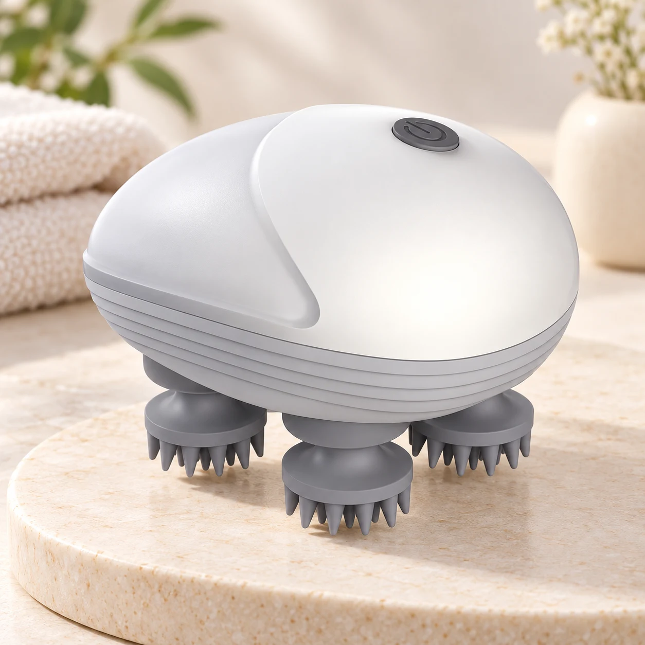 Máy Massage Da Đầu Và Toàn Thân MSHD-001 Đầu Silicon Mềm, Pin Sạc