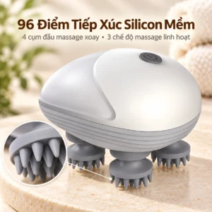 Máy Massage Da Đầu Và Toàn Thân MSHD-001 Đầu Silicon Mềm, Pin Sạc