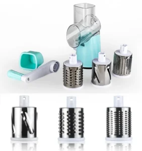 Máy Thái Rau Củ Quay Tay Kèm 3 Lưỡi Inox 304 Cắt Lát, Bào Sợi