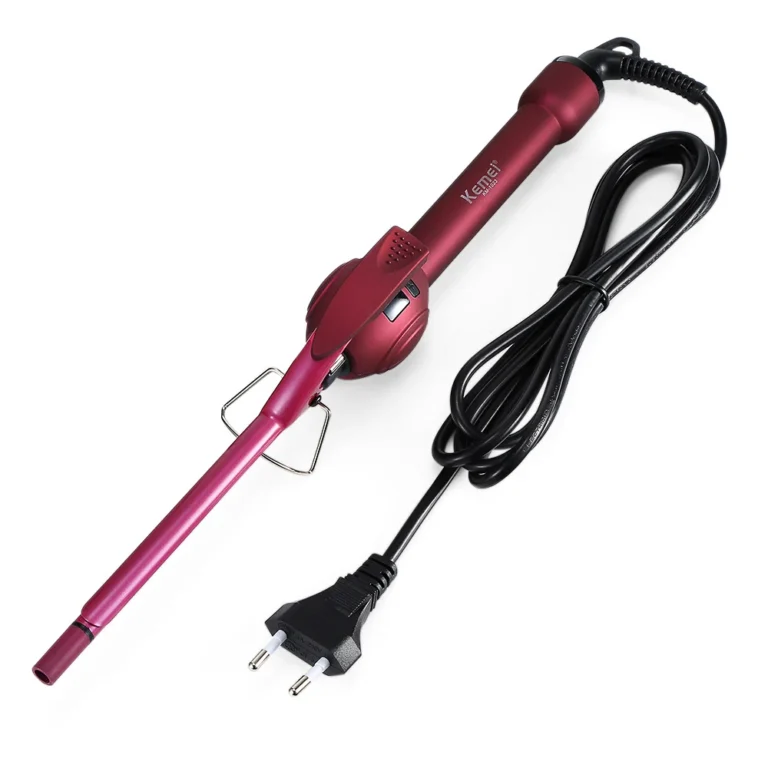 Máy Uốn Tóc Mini Lọn 9mm Kemei KM-1023, Chỉnh Nhiệt Độ LCD
