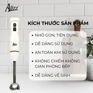 Máy Xay Cầm Tay ALIZZ AL-9002 400W, Xay Sinh Tố Và Xay Thịt