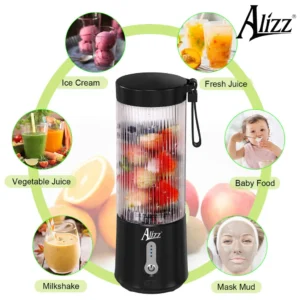 Máy Xay Sinh Tố Cầm Tay Đa Năng Không Dây 3in1 450ml ALIZZ AL-13564