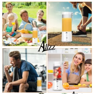 Máy Xay Sinh Tố Cầm Tay Đa Năng Không Dây 3in1 450ml ALIZZ AL-13564