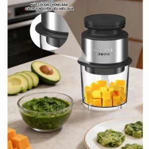 Máy Xay Thực Phẩm SOKANY SK-06061 300W, Cối 0,7 L, Lưỡi Xoáy 3 Cánh