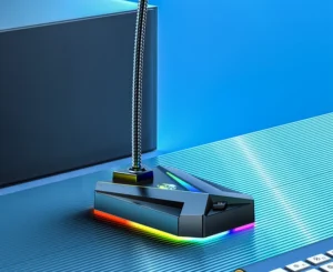 Micro Để Bàn SADA MK10 Cổng USB, Cổ Uốn, Đế Đèn LED RGB