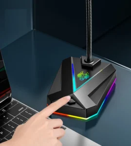 Micro Để Bàn SADA MK10 Cổng USB, Cổ Uốn, Đế Đèn LED RGB