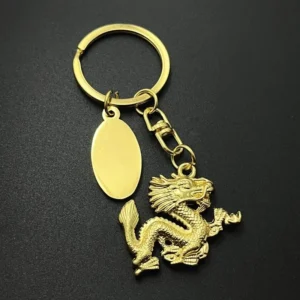 Móc Khóa Hình Rồng Mạ Màu Vàng 4 × 3 cm
