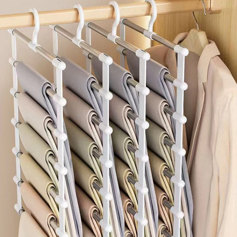 Móc Treo Quần Áo Đa Năng 7 Tầng Gấp Gọn Thông Minh Tiết Kiệm Không Gian Tủ
