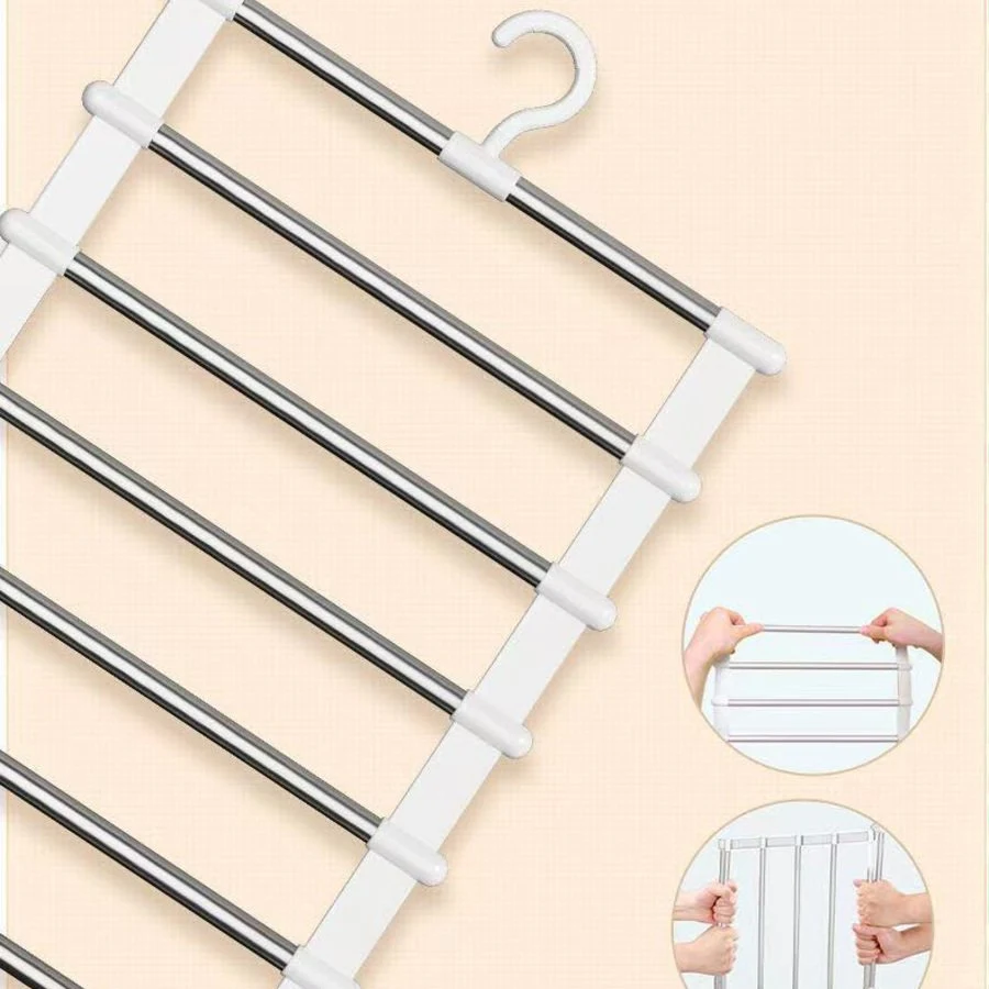 Móc Treo Quần Áo Đa Năng 7 Tầng Gấp Gọn Thông Minh Tiết Kiệm Không Gian Tủ