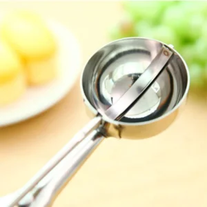Muỗng Múc Kem Inox Có Cần Gạt, Đường Kính 5 cm
