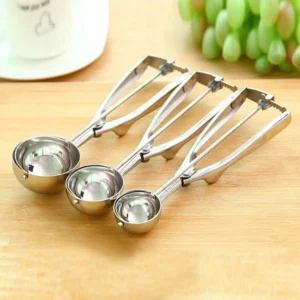 Muỗng Múc Kem Inox Có Cần Gạt, Đường Kính 5 cm