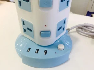 Ổ Cắm Điện Đa Năng 3 Tầng Dạng Tháp, 12 Ổ Cắm & 3 Cổng Sạc USB