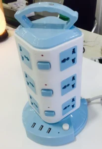 Ổ Cắm Điện Đa Năng 3 Tầng Dạng Tháp, 12 Ổ Cắm & 3 Cổng Sạc USB