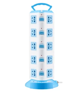 Ổ Cắm Điện Đa Năng 5 Tầng Dạng Tháp, 20 Lỗ Cắm & 3 Cổng Sạc USB 2500W