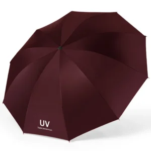 Ô Dù Gấp Tự Động 2 Chiều Phủ Chống UV, Tán 100 cm, Giao Màu Ngẫu Nhiên