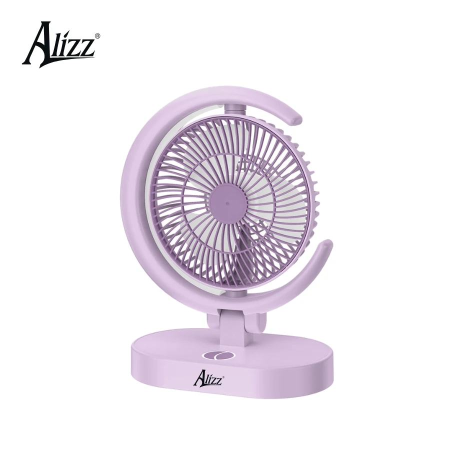 Quạt gấp để bàn Alizz AL-11768 màu tím pastel