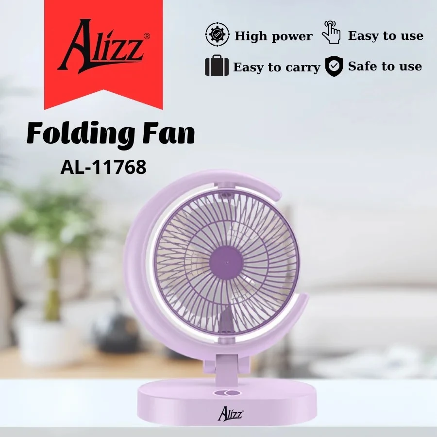 Quạt Gấp Để Bàn Mini Sạc USB ALIZZ AL-11768