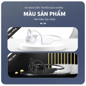 Tai Nghe Bluetooth Thể Thao Dẫn Truyền Xương Đeo Cổ, Kháng Nước & Pin 8 Giờ