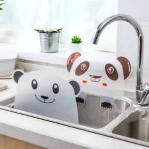 Tấm Chắn Nước Bồn Rửa Hình Gấu Gắn Giác Hút