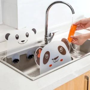 Tấm Chắn Nước Bồn Rửa Hình Gấu Gắn Giác Hút
