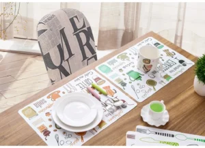 Tấm Lót Bàn Ăn Nhựa Mềm 40 × 28 cm, Nhiều Họa Tiết