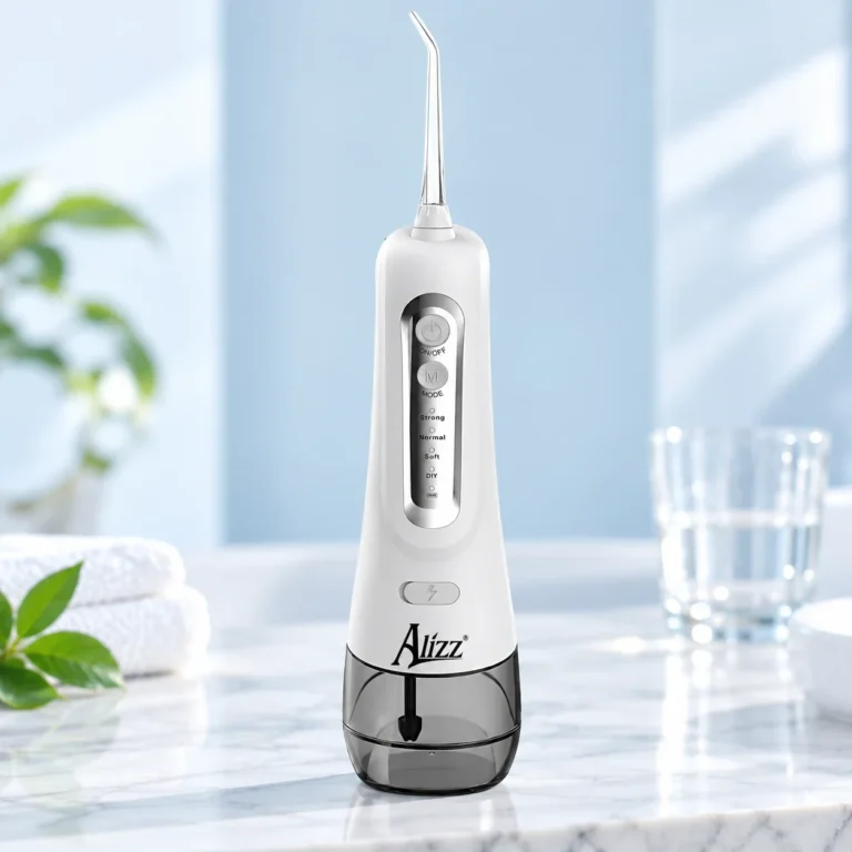 Tăm Nước Cầm Tay ALIZZ AL-14235, 4 Chế Độ Áp Lực, Sạc Type-C