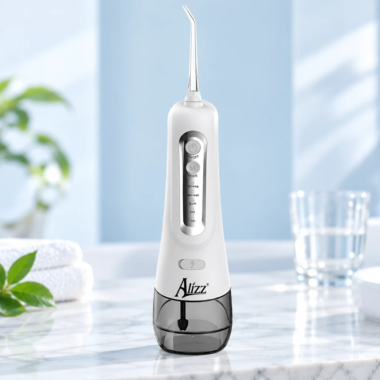 Tăm Nước Cầm Tay ALIZZ AL-14235, 4 Chế Độ Áp Lực, Sạc Type-C