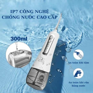 Tăm Nước Cầm Tay ALIZZ AL-14235, 4 Chế Độ Áp Lực, Sạc Type-C