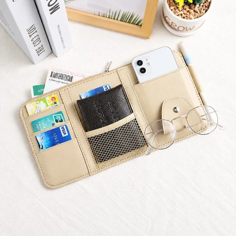 Túi Đựng Đồ Gắn Tấm Che Nắng Xe Hơi Da PU 29 x 15 cm, Giao Màu Ngẫu Nhiên