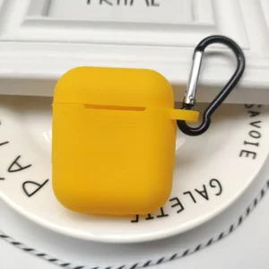 Vỏ Silicon Bảo Vệ Hộp Sạc Dùng Cho AirPods 1/2, Kèm Móc Khóa
