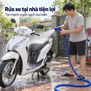 Vòi Xịt Tưới Cây Rửa Xe Giãn Nở Thông Minh Xhose 30M, Tự Động Co Giãn Tiện Lợi