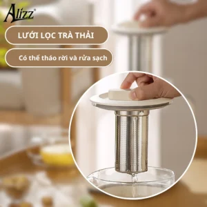 Ấm Đun Nước Đa Năng ALIZZ AL-14206 1,2 L Thân Thủy Tinh, 7 Chế Độ, Hẹn Giờ 24 Giờ, Lõi Lọc Trà
